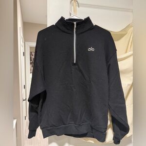 ALO Yoga Black Half-Zip Sweater